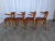 Vintage Bentwood Dining Chairs with Red Faux Leather in the style of Thonet Style, 1970s, Set of 4 For Sale - Image 9 of 15