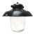 Black Industrial Black Enamel & Clear Glass Pendant Lights For Sale - Image 8 of 8