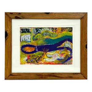 Vintage Milton George ((1939-2008) Mix Media Abstract