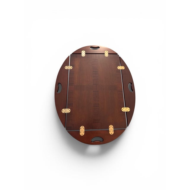 Vintage Chippendale Style Mahogany Butler's Tray Hinged Coffee Table For Sale In Chicago - Image 6 of 6