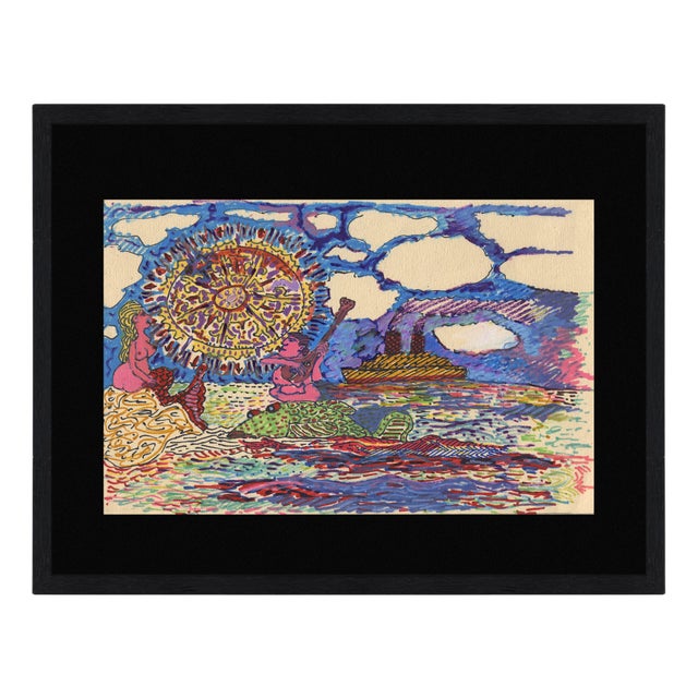 Jeremy Steig, Untitled (Merpeople), 1990, Mixed Media Drawing For Sale