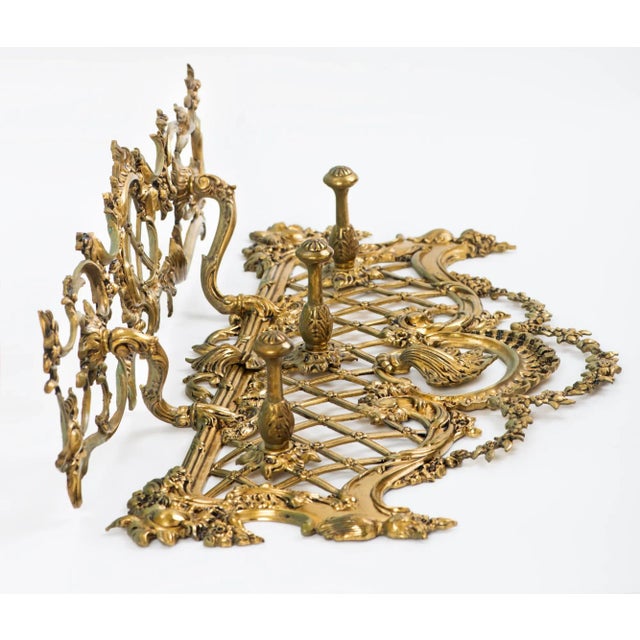 Vintage Brass Coat Rack With 3 Hooks and Hats Shelf Chairish