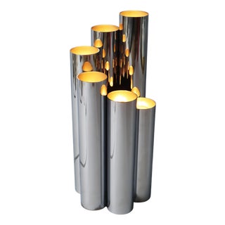 Space Age Minimalist Chrome Tube Lamp from Koch & Lowy, USA, 1960s For Sale