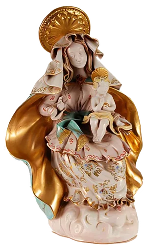 Mid-Century Italian Madonna & Child Sculpture by Eugenio Pattarino, 1960s