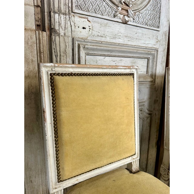 Louis XVI Style White Lacquered Chairs, 1900s, Set of 6 For Sale - Image 9 of 14