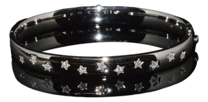 Designer Natural 0.35cts Diamond 18k Solid Gold Celestial Starburst Stacking Bangle