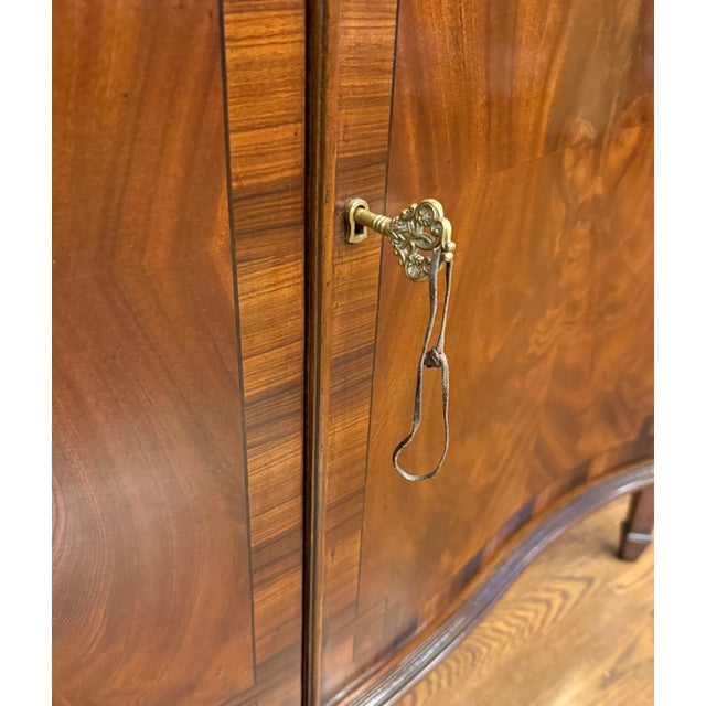 Serpentine Mahogany Two Door Cabinet by Leighton Hall - Showroom Sample For Sale In Atlanta - Image 6 of 12
