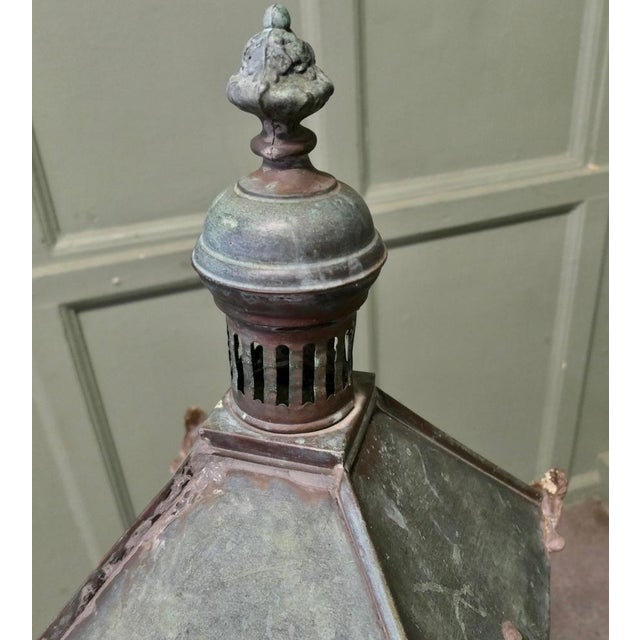 Mid 19th Century Large Mid-19th Century Copper Lantern, 1860 For Sale - Image 5 of 9