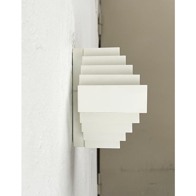 Mid-Century Modern Space Age Metal Wall Lamps by Jules Wabbes for AB Madsen & E. Larsen, 1960s, Set of 2 For Sale - Image 13 of 18