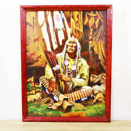 Reinhold, Indian Chief Holy Man of the Blackfeet, 2000s, Oil on Canvas For Sale - Image 9 of 9