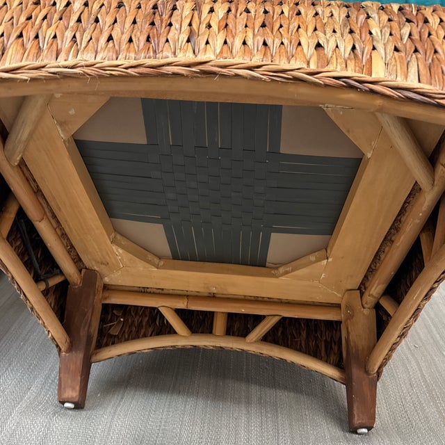 Rattan Wingback Mid 20th Century Chairs, Pair For Sale - Image 12 of 12