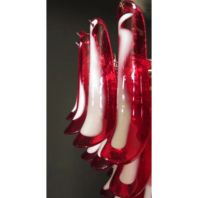 Red Murano Glass Chandelier, 1983 For Sale - Image 11 of 13