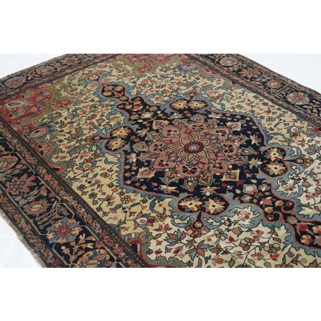 Antique Farahan Sarouk Rug 3'4'' x 4'10'' For Sale In New York - Image 6 of 9