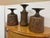 Tribal Designs West Stoneware Pottery Vases, Set of Three For Sale - Image 3 of 12