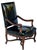 French Vintage French Black Patent Leather Chair For Sale - Image 3 of 7