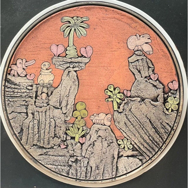 1975 Jack Sures 'Rain Off the Mountain' Earthenware Clay Plaque - Canada Master For Sale In Boston - Image 6 of 13