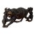 Large Hand Carved African Ironwood Sculpture Lions Attacking Cape Buffalo For Sale