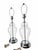 Late 20th Century Clear Glass Baluster Table Lamps With Chrome-Tone Bases - Pair For Sale - Image 10 of 14