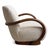 Curved Wood & Tweed Mid-Century Modern Arm Chair For Sale - Image 10 of 13