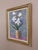 Mid-Century Modern 'Lilies in a Vase' Vintage Original Still Life Oil Painting, Framed For Sale - Image 6 of 13