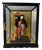 Japanese Ichimatsu Doll in Glass Display, 1970s, Set of 2 For Sale