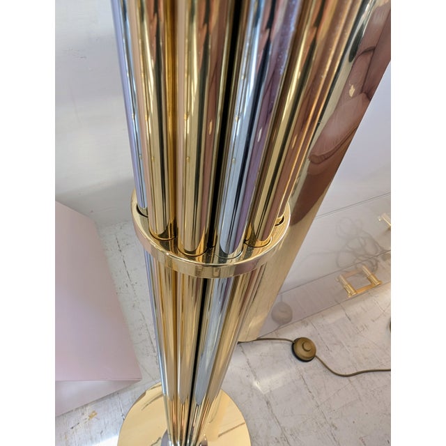 Vintage Gilt and Chrome Floor Lamps from Baulmann, Germany, 1980s, Set of 2 For Sale - Image 13 of 18