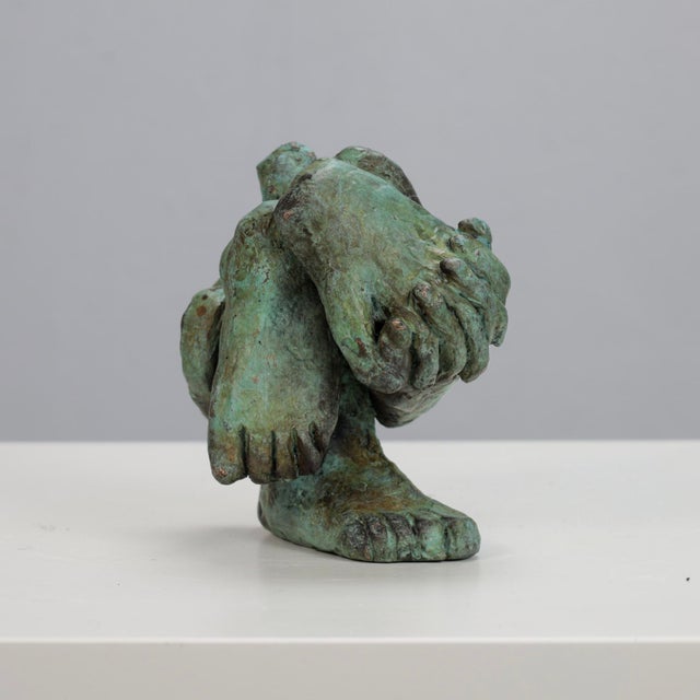 A captivating figurative bronze sculpture created in the netherlands during the 1970s. Although the artist remains...