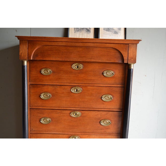 Traditional Antique Oak Empire Chiffonier For Sale - Image 3 of 10