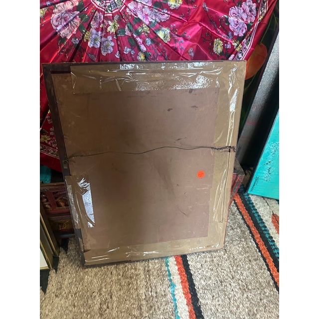 Mid-Century Modern Vintage Gold Framed Mezzotint of Woman For Sale - Image 3 of 7