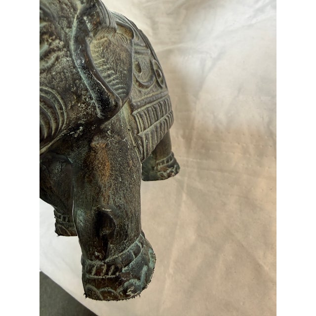 Black Bronze Elephant Jardinière, Vintage For Sale - Image 8 of 12