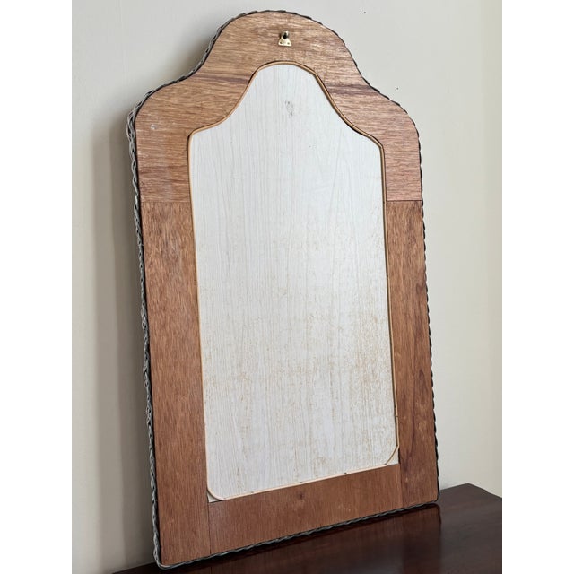 20th Century White Wicker Wall Mirror For Sale - Image 10 of 12
