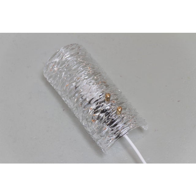 Gold Mid-Century Swedish Glass and Brass Sconce attributed to Carl Fagerlund for Orrefors, 1960s For Sale - Image 8 of 15