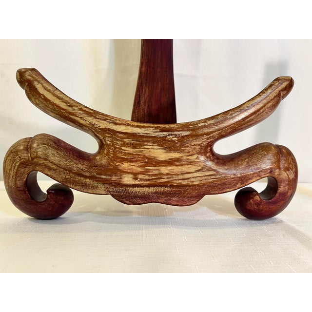 Welcome to Turtle and Crane! Introducing this wonderful Vintage Chinese Carved Easel Display Stand for Plate or Charger!...