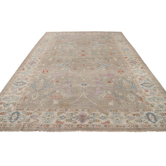21st Century Modern Sultanabad Wool Rug For Sale - Image 11 of 13