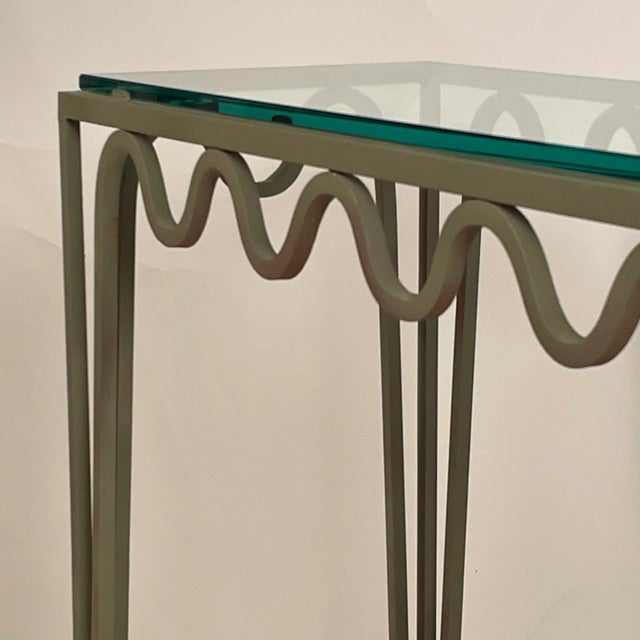 Not Yet Made - Made To Order Verdigris 'Meandre' and Glass Console by Design Frères For Sale - Image 5 of 7