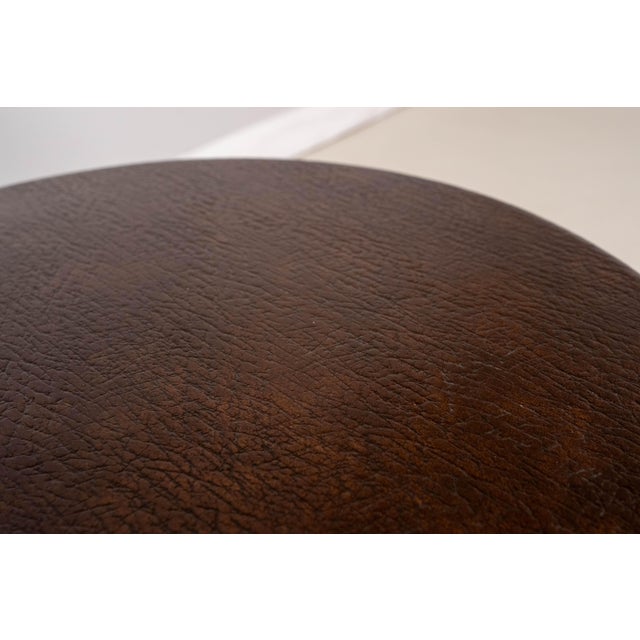 Maitland-Smith African Style Leather Top End Table For Sale In Philadelphia - Image 6 of 11