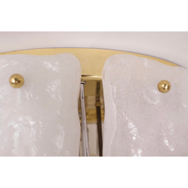 Large Murano Glass and Brass Ceiling Light, 1970s For Sale - Image 9 of 11