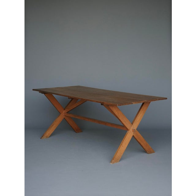 Rustic Farmhouse Dining Table in Cherry and Oak, 1940s For Sale - Image 14 of 17