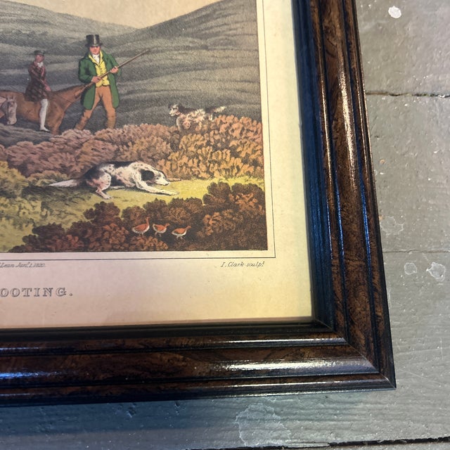 Traditional 19th Century Original Hunting Scene Engraving “Grouse Shooting” For Sale - Image 3 of 4