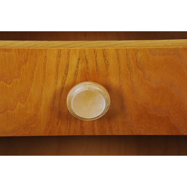 Wood Mid-Century Modern Writing Desk with Oak Veneer, Czech, 1960s For Sale - Image 7 of 11