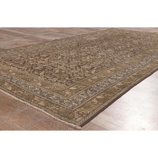 Textile Early 20th Century Antique Persian Malayer Rug - 05'00 x 09'08 For Sale - Image 7 of 9