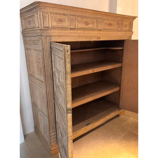 18th Century Painted Dutch Kas With Original Hardware and Lined Interiors For Sale - Image 10 of 13