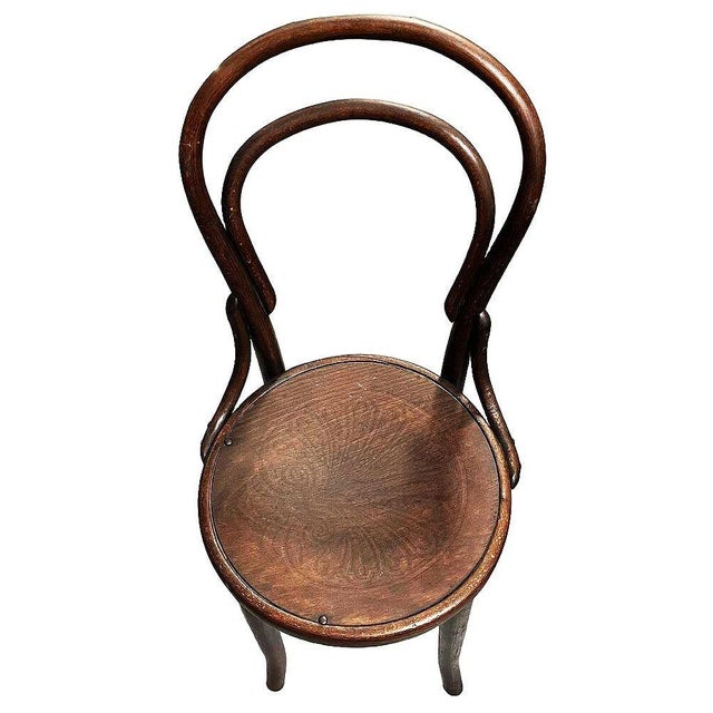 Traditional Vienna Secession Bent Oak Chair W/ Shell Seat No. 14 by Thonet For Sale - Image 3 of 7