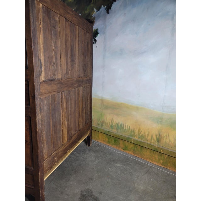 Walnut and Elm Bresse Wardrobe For Sale - Image 6 of 12