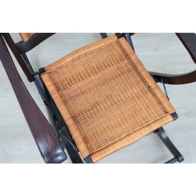 Mid-Century Folding Rocking Chairs from Fratelli Reguitti, 1950s For Sale - Image 11 of 12