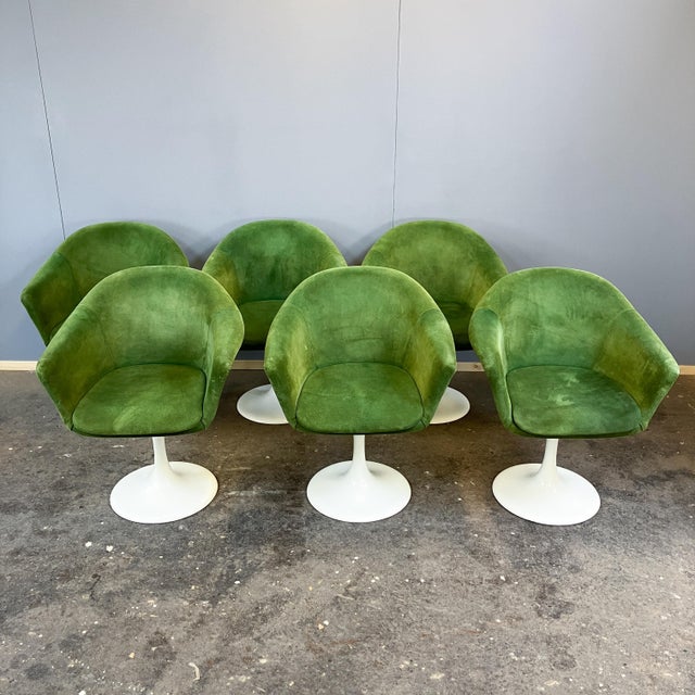 Space Age Swivel Chairs and Extendable Table by K. Schäfer for Lübke, 1960s, Set of 7 For Sale - Image 10 of 18