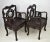1950s Vintage Teak Kava Vietnamese Heavily Craved Center Marble Inlay Armchairs - a Pair For Sale - Image 4 of 13