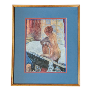 Post Impressionist French "Derriere Le Miroir" by Pierre Bonnard Lithograph Framed