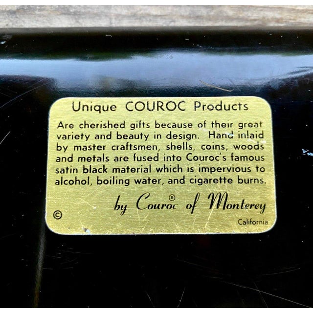 Zodiac & Globe Tray Vintage Couroc of Monterey | Astrological Celestial Design | California Modern For Sale - Image 11 of 14