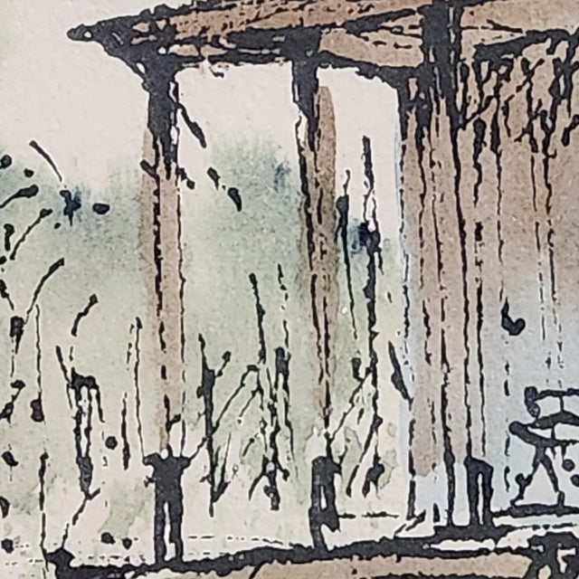 Mid 20th Century Vintage Johnny Donnels Louisiana Bayou Watercolor Painting – Cypress Landscape For Sale - Image 5 of 14